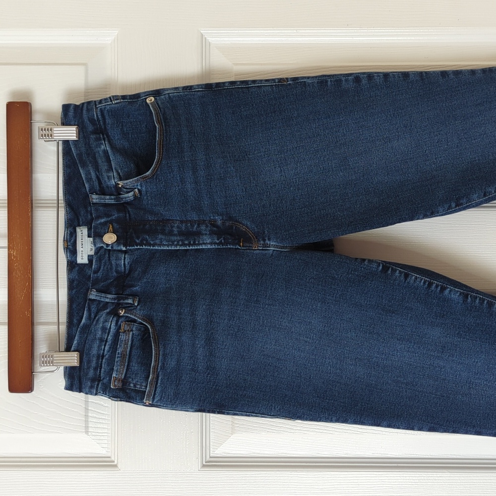 Good American Good Legs Dark Wash Mid Rise Ankle Cropped Skinny Jeans 12/31 - Picture 2 of 15